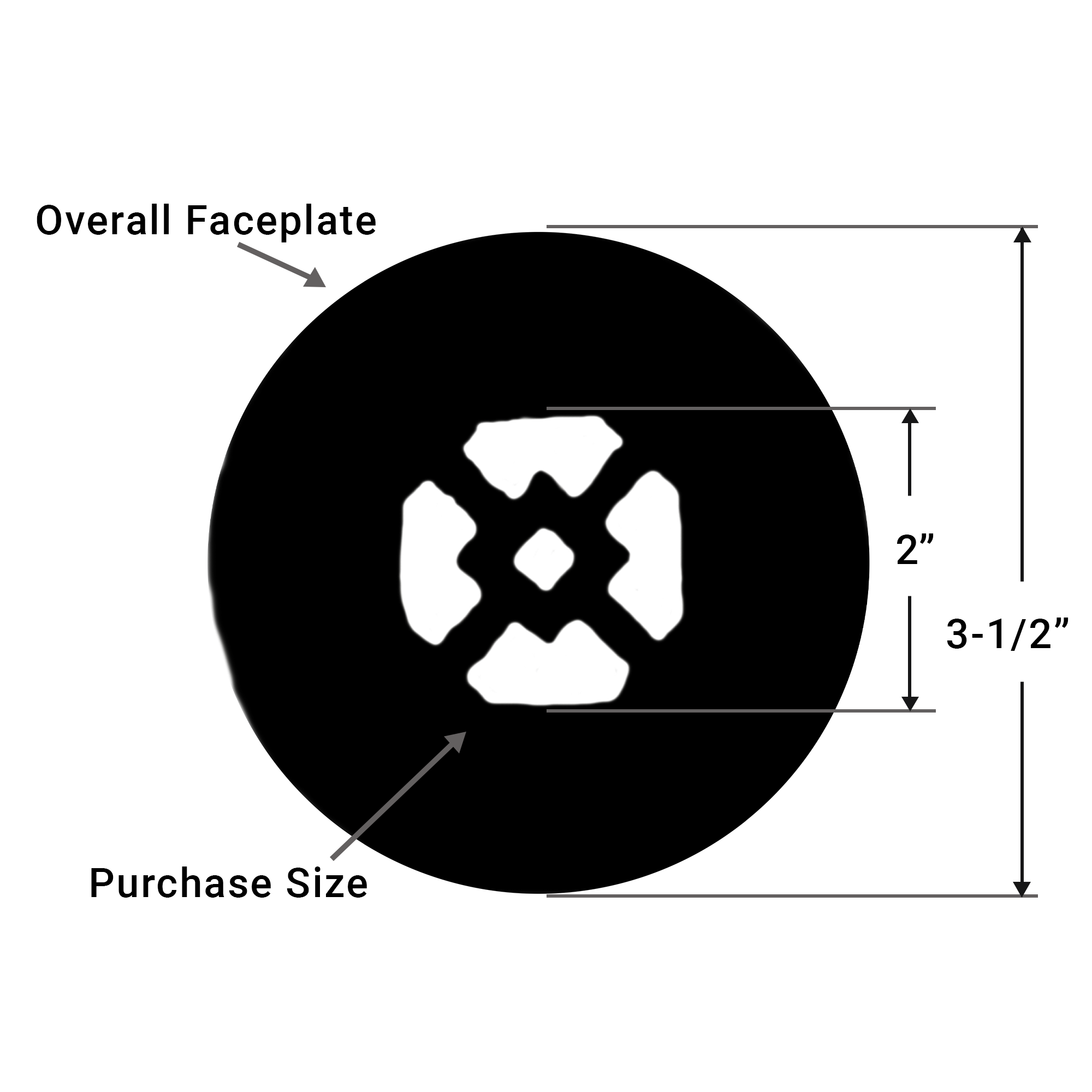 Achtek 2" Solid Cast Aluminum Round Grille | Powder Coated