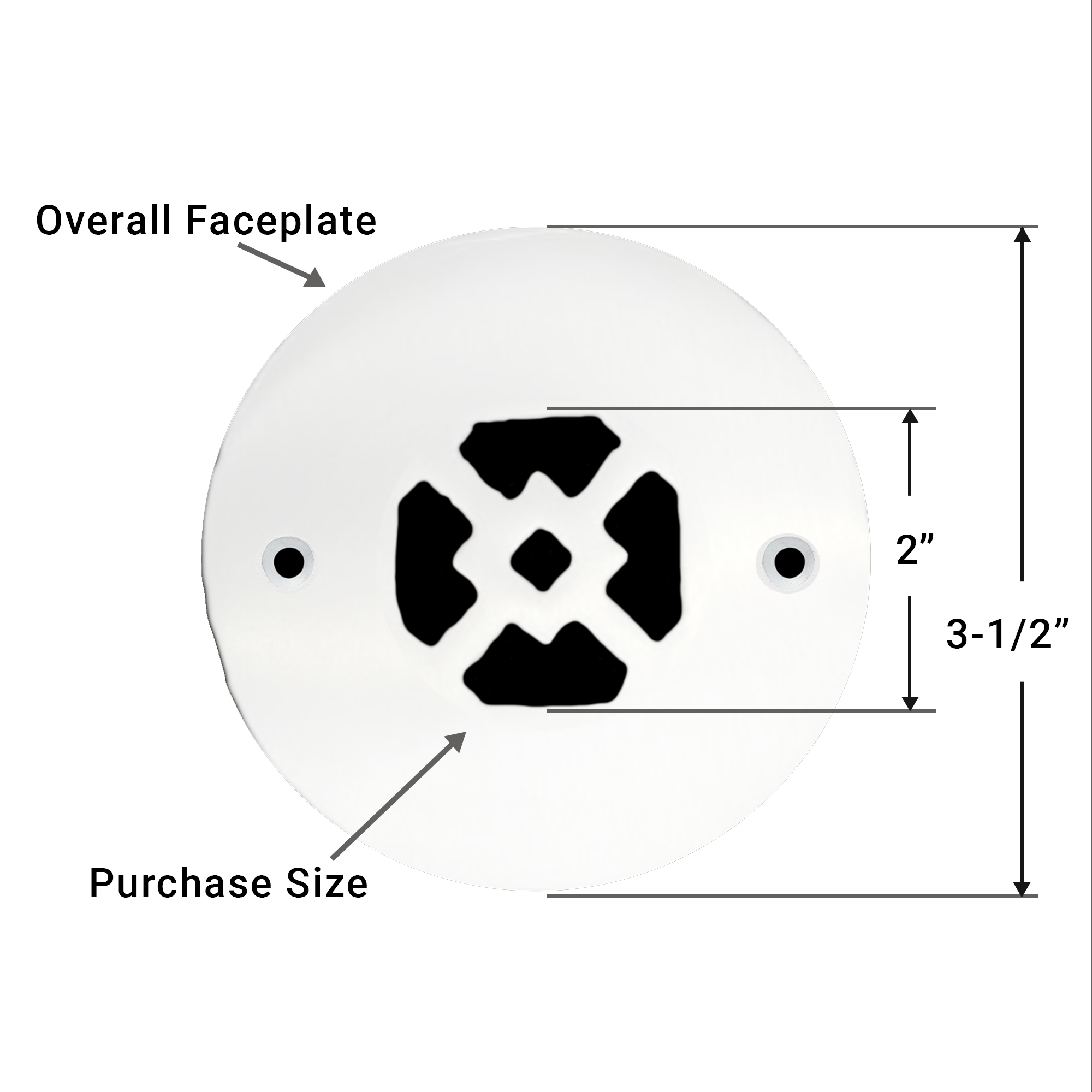 Achtek 2" Solid Cast Aluminum Round Grille | Powder Coated