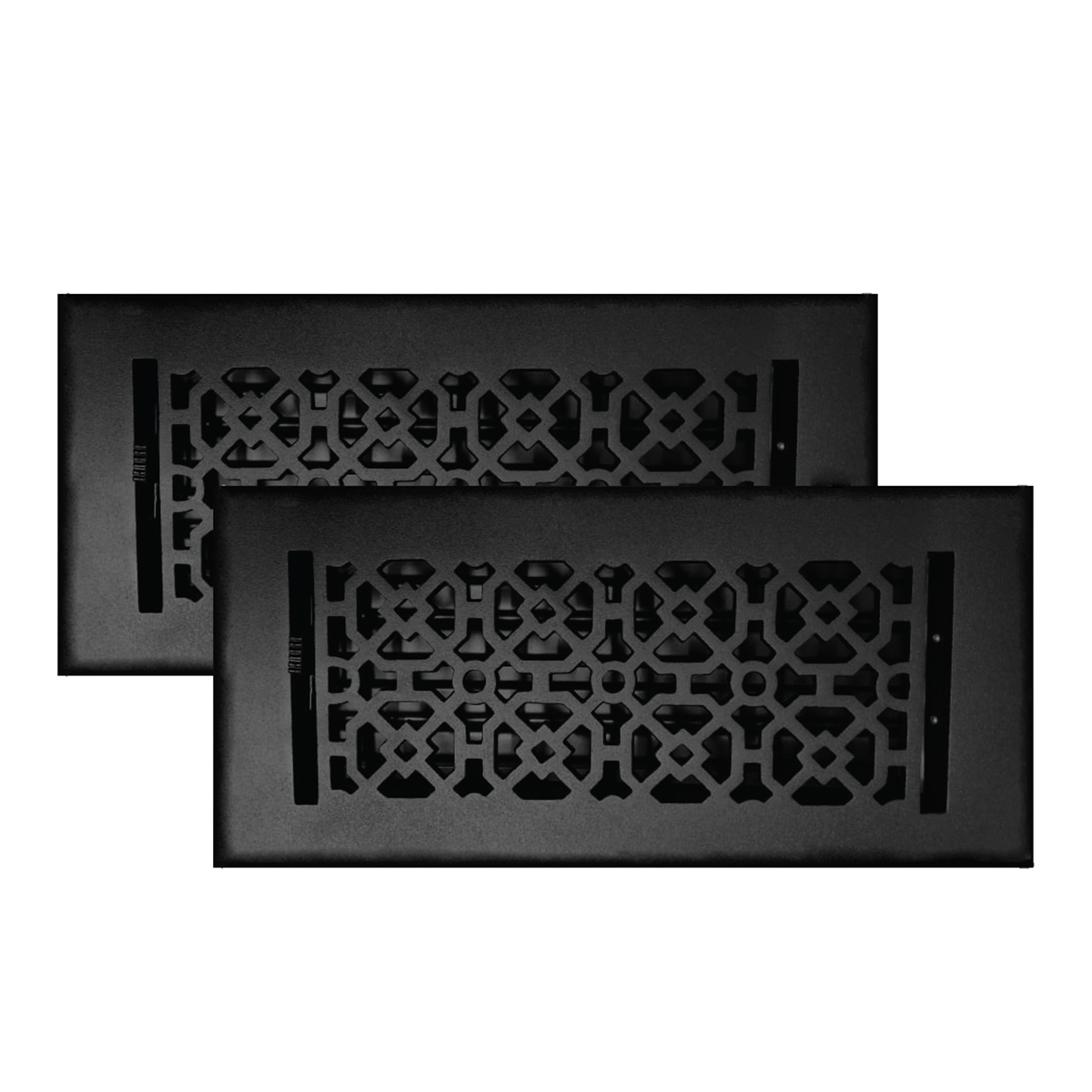 PACK of 2 ACHTEK 4"x10" Walkable FLOOR Solid Cast Aluminum Air Supply louvered Powder Coated