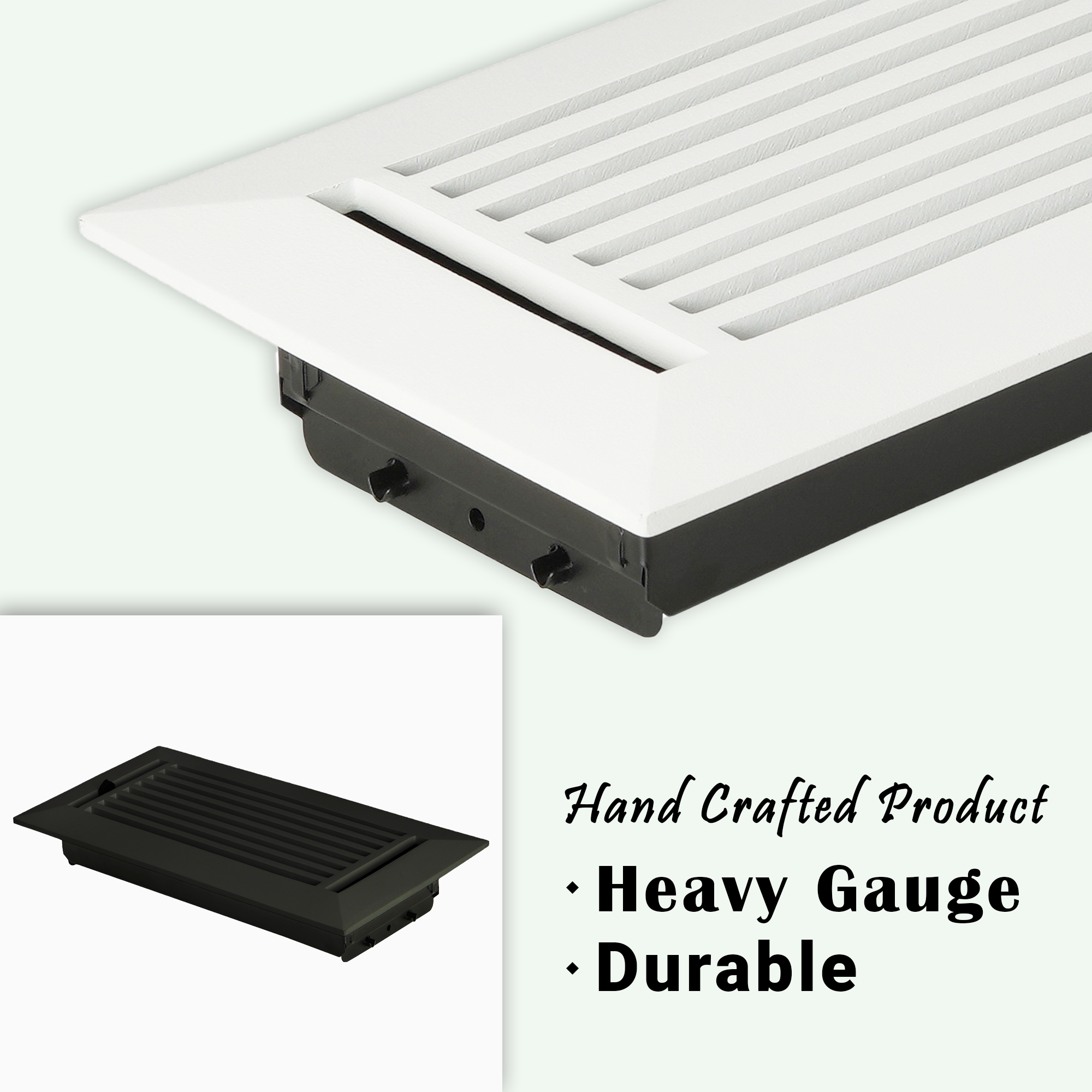 Linear 3"x10" Solid Cast Aluminum Air Supply louvered Vent | Powder Coated