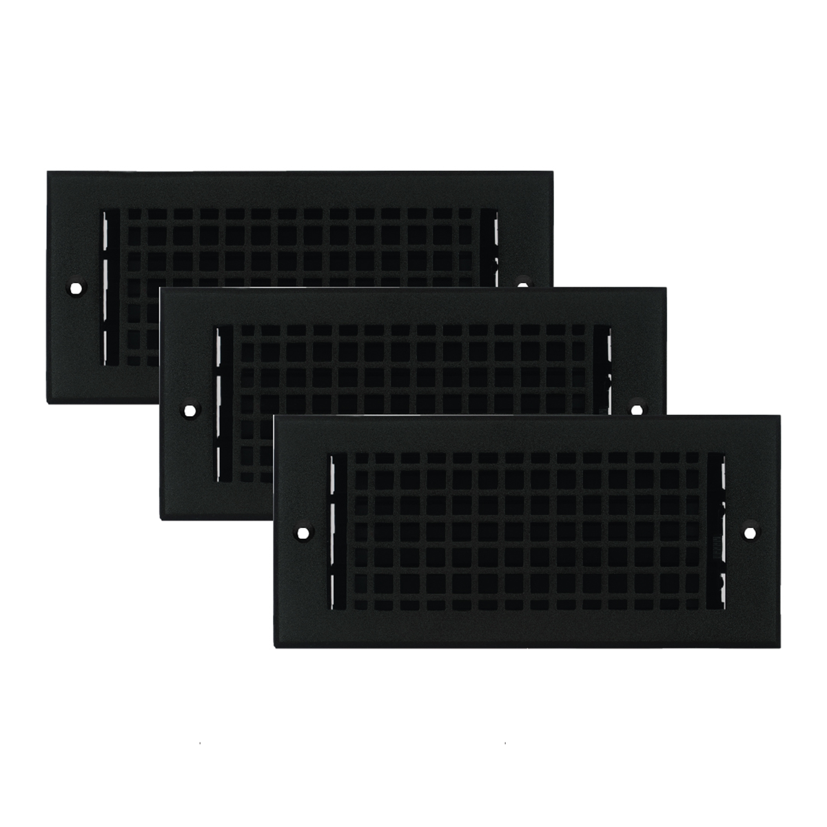 PACK of 3 MOSAIC 4"x10" WALL/CEILING Solid Cast Aluminum Air Supply louvered Powder Coated