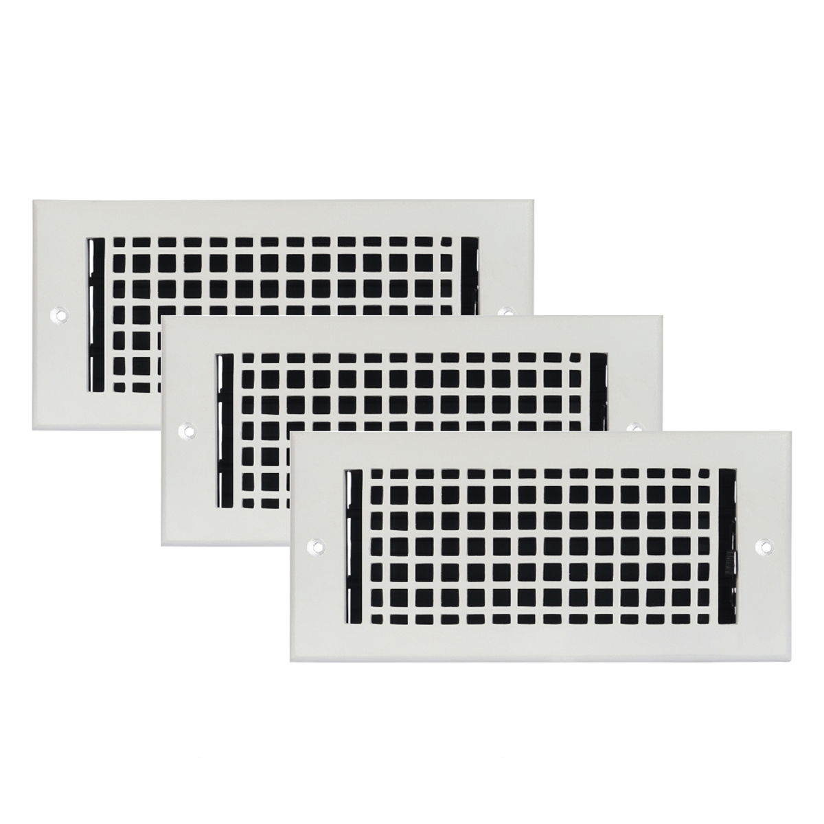 PACK of 3 MOSAIC 4"x10" WALL/CEILING Solid Cast Aluminum Air Supply louvered Powder Coated