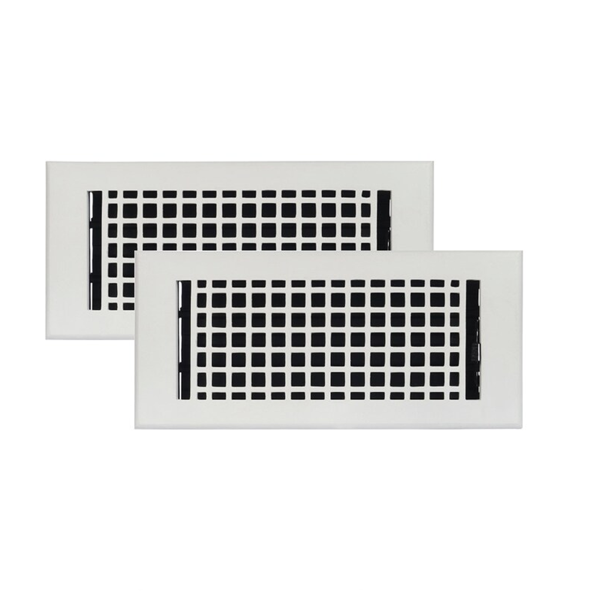 PACK of 2 MOSAIC 4"x10" Walkable FLOOR Solid Cast Aluminum Air Supply louvered Powder Coated