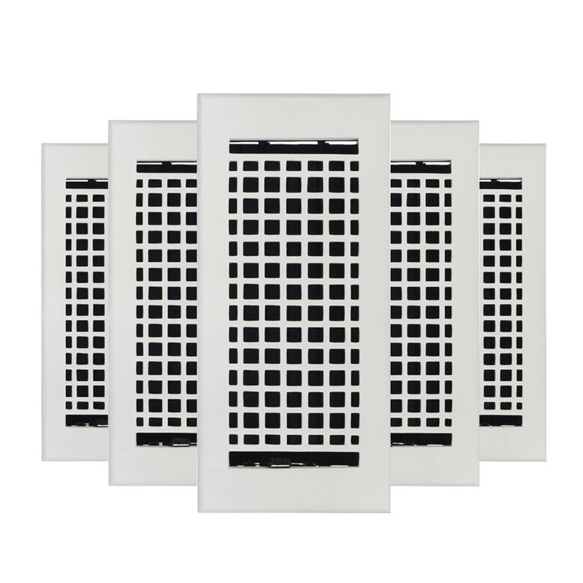 PACK of 5 MOSAIC 4"x10" Walkable FLOOR Solid Cast Aluminum Air Supply louvered Powder Coated