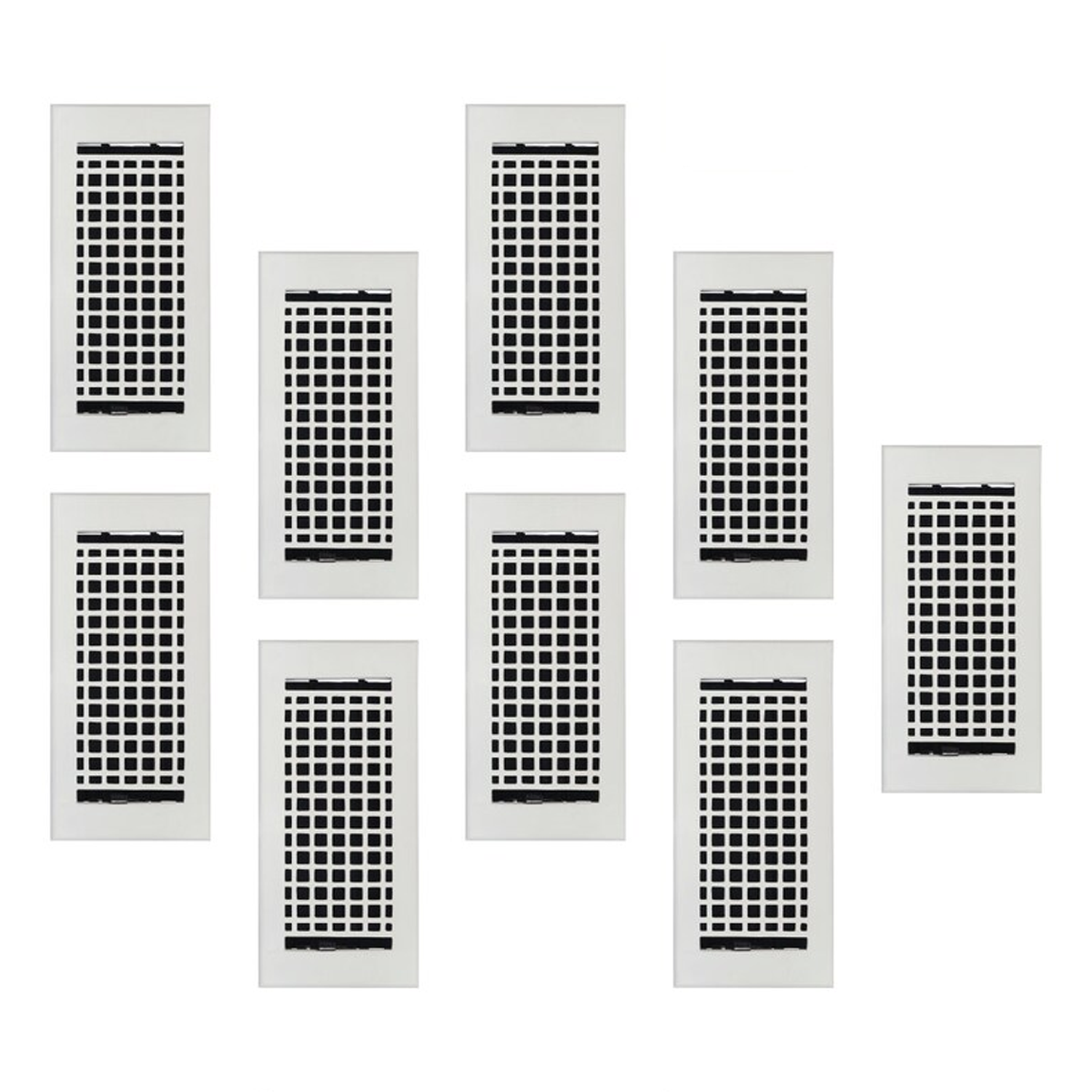PACK of 9 MOSAIC 4"x10" WALL/CEILING Solid Cast Aluminum Air Supply louvered Powder Coated