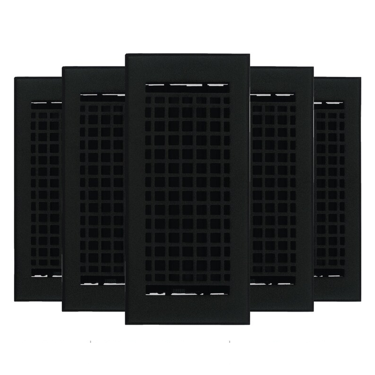 PACK of 5 MOSAIC 4"x10" WALL/CEILING Solid Cast Aluminum Air Supply louvered Powder Coated
