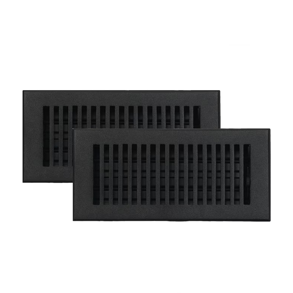 PACK of 2 SLEEK 4"x10" Walkable FLOOR Solid Cast Aluminum Air Supply louvered Powder Coated