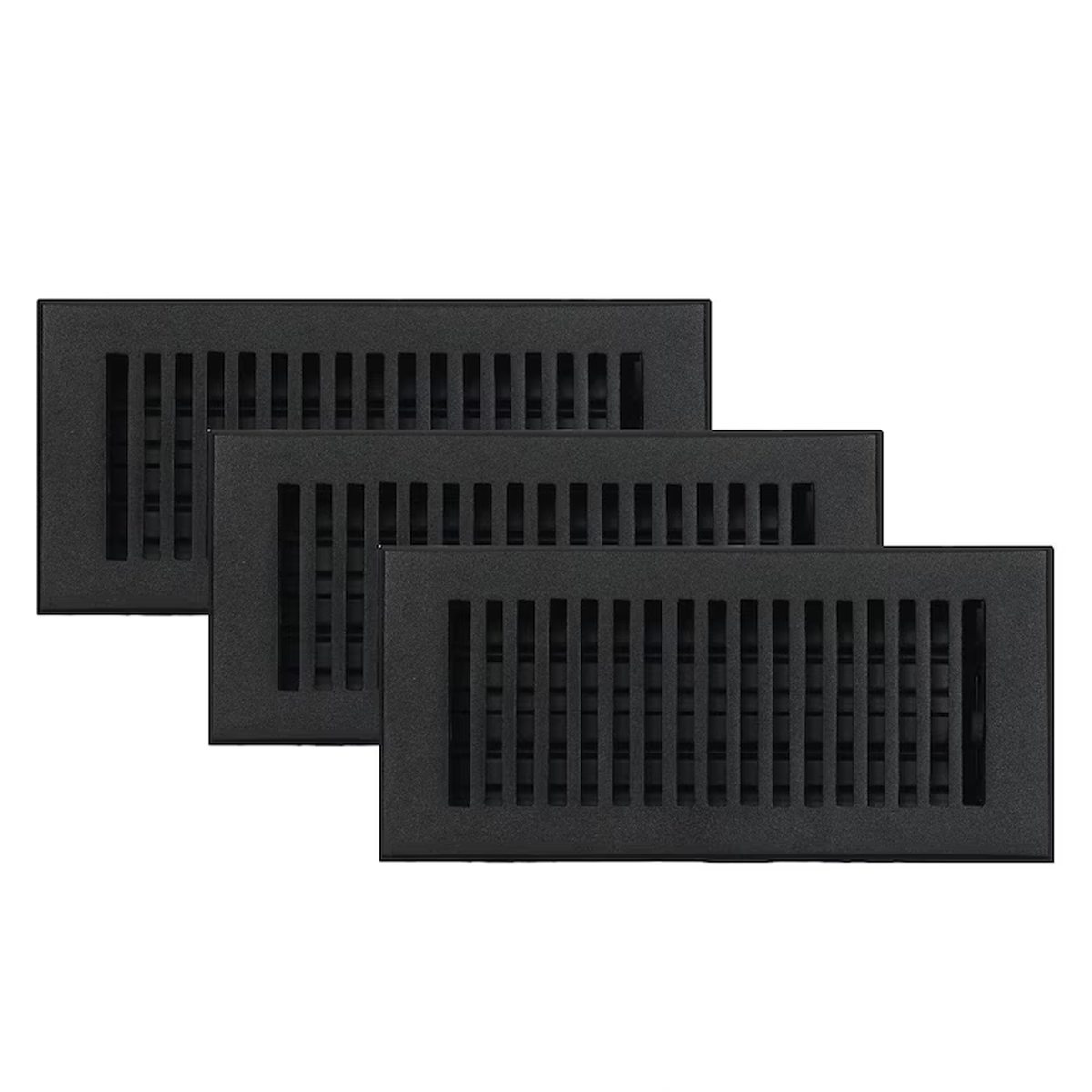 PACK of 3 SLEEK 4"x10" Walkable FLOOR Solid Cast Aluminum Air Supply louvered Powder Coated