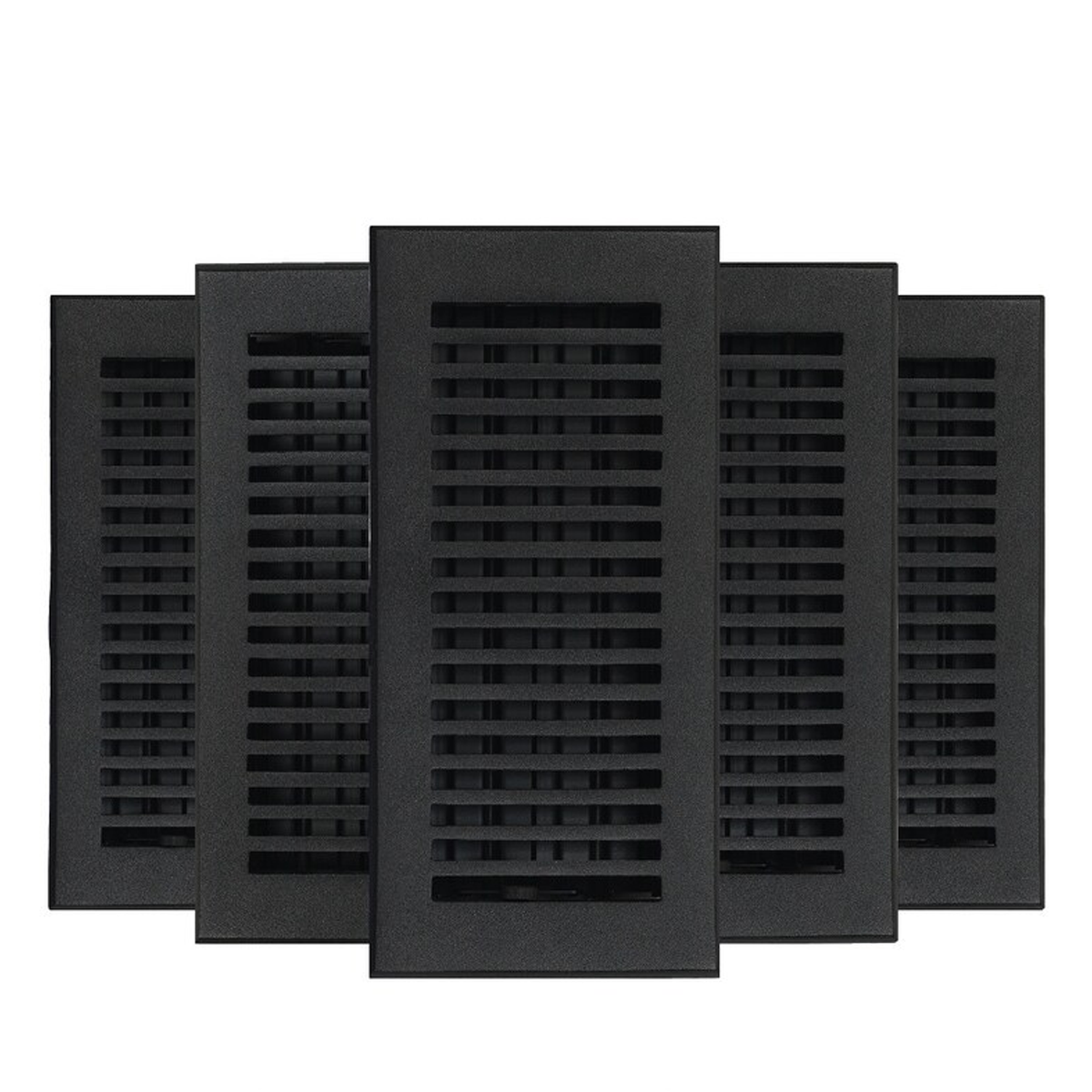 PACK of 5 SLEEK 4"x10" Walkable FLOOR Solid Cast Aluminum Air Supply louvered Powder Coated